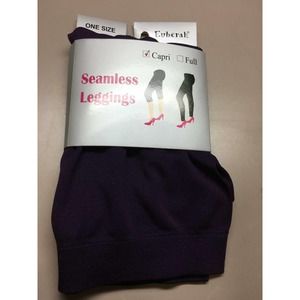 Euberah NEW Purple Capri Seamless Leggings One Size Fits Most Polyester/Spandex